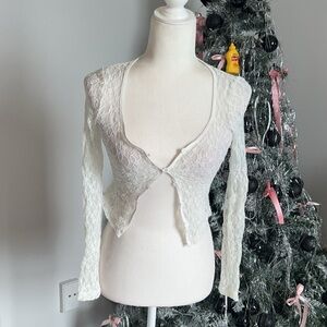White Fox Boutique Elegant White Lace Top
